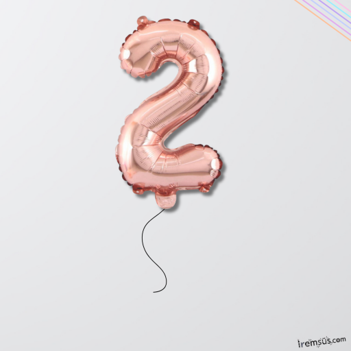 Rose Gold Renk 76 Cm Rakam Folyo Balon