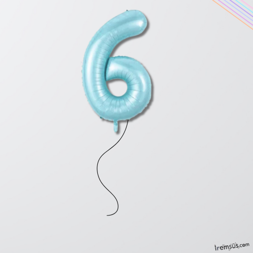 Mavi Renk 76 Cm Folyo Rakam Balon