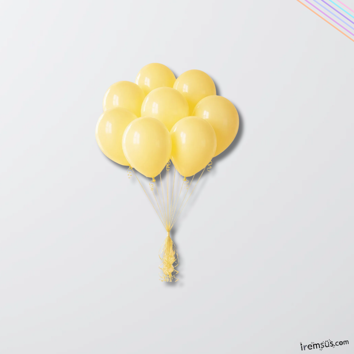 Makaron Sarı Renk Pastel Lateks Balon 10 Adet 12'' Vanilya Ton Zincir Balon Süsleme Balonu