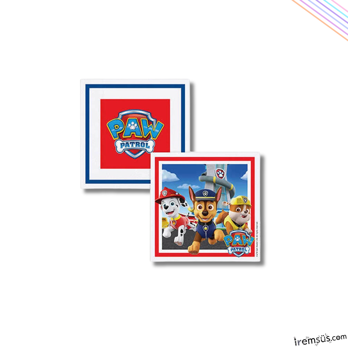Paw Patrol Tema Doğum Günü Partisi BaskılıPeçetesi 16 Lı Paw Patrol Baskı Peçete