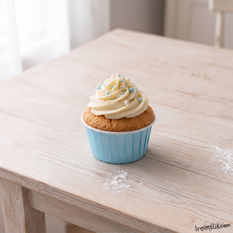 Muffin Cupcake Kalıbı Kapsülü Düz Mavi Renk Renk 20 Adet Renkli cupcake kabı