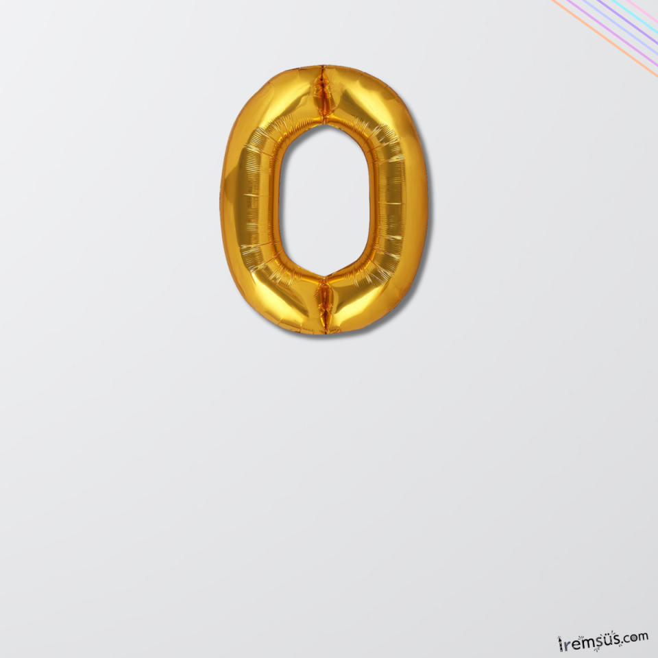O-Ö Harfi Doğum Günü Gold Renk Folyo Balon 16'' 36 Cm O-Ö Harf Folyo Balon Gold Konsept