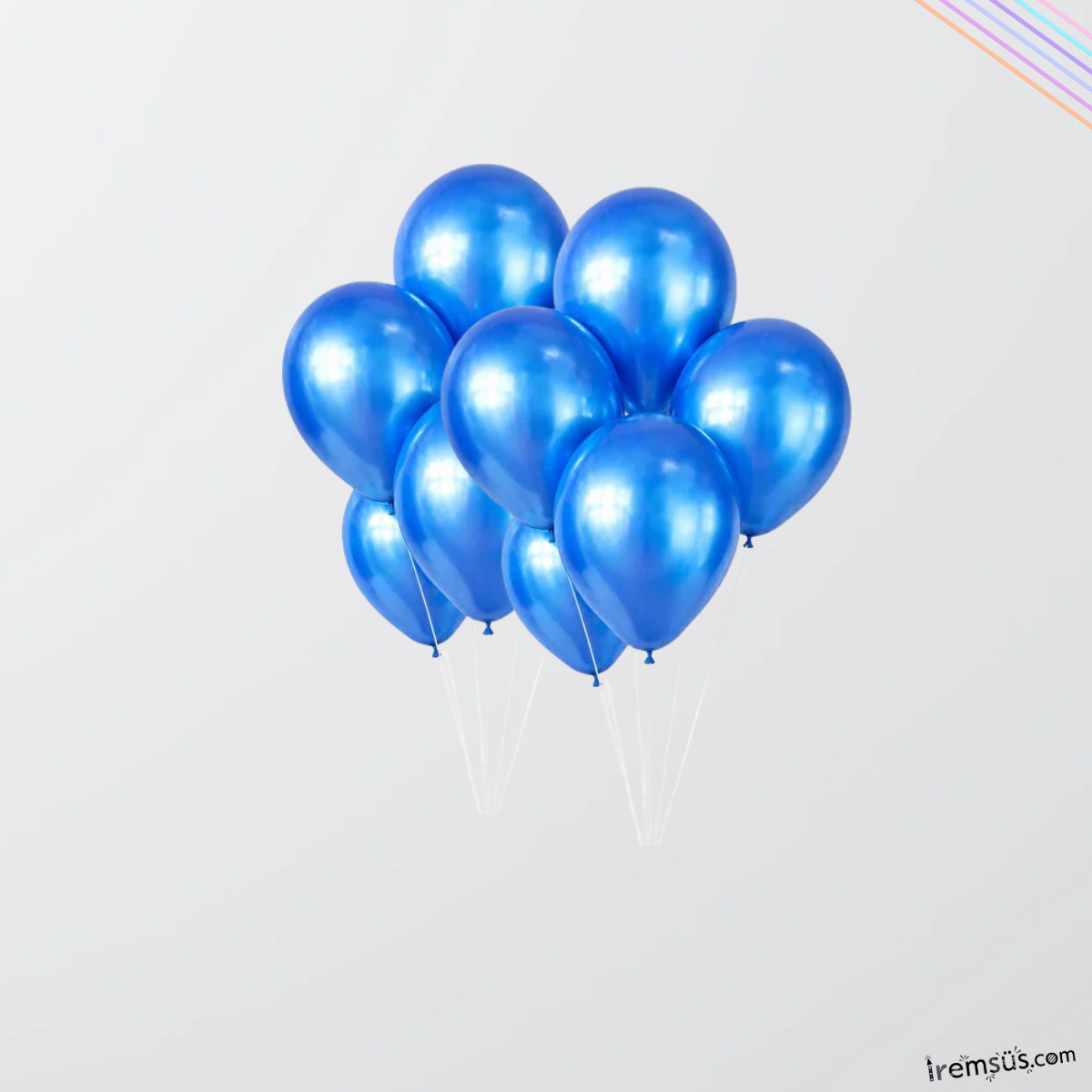 Metalik Ton Lacivert Renk Lateks Balon 10 Adet Metalik Lacivert Renk Doğum Günü Süsleme Parlak Balon