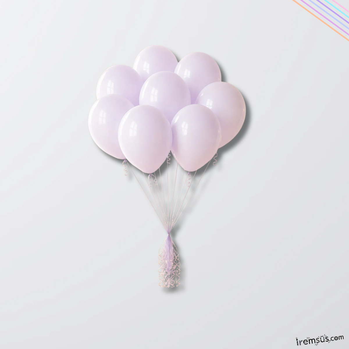 Makaron Lila Renk 10 Adet Balon Pastel Ton 12''