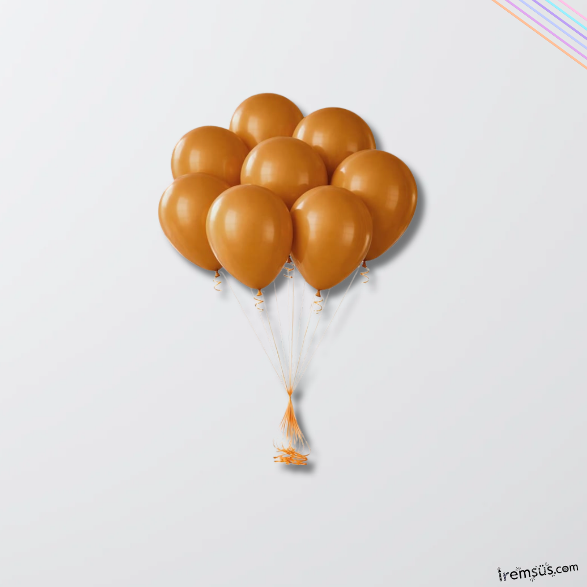 Pastel Ton Karamel Renk Lateks Balon 10 Adet Karamel Renk Doğum Günü Süsleme Balonu