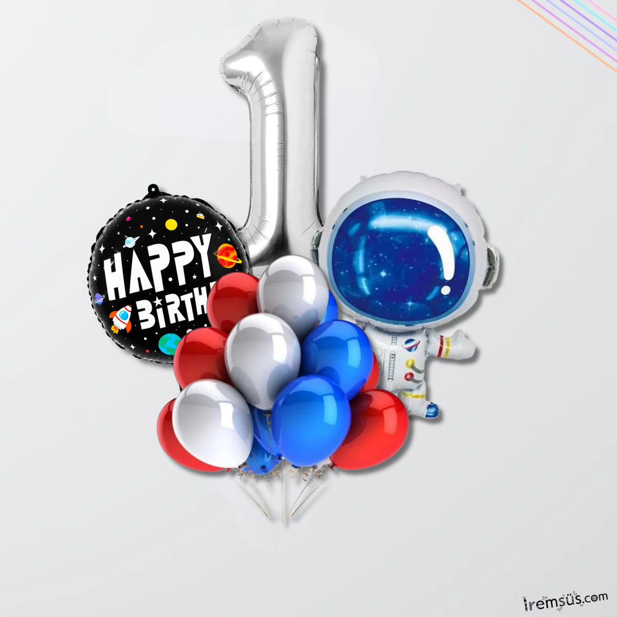1 Yaş Doğum Günü Uzay Konsept Balon Süsleme Seti