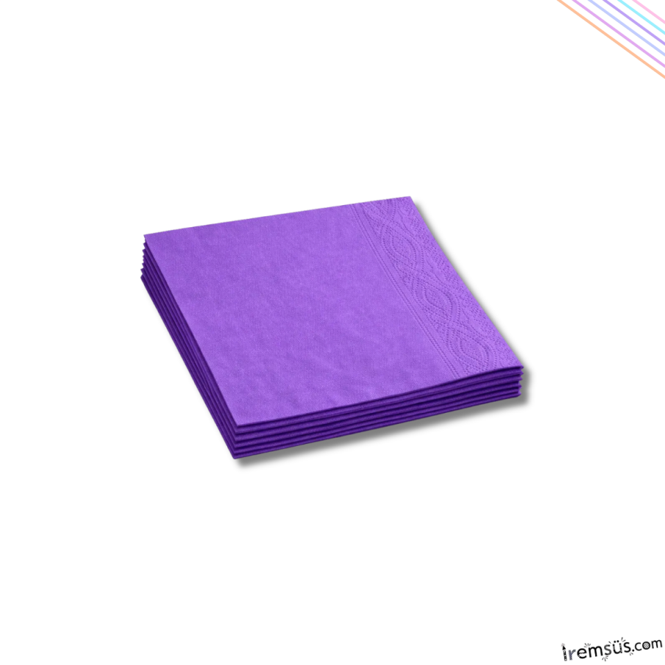 Mor Renk Konsept Parti Peçetesi 33*33 cm 16 Adet Mor Renk Konsept Süsleme