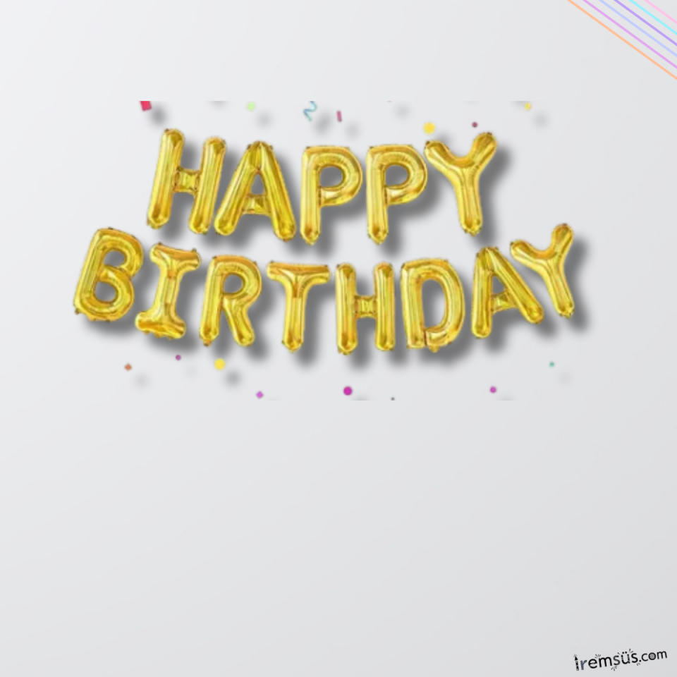 Gold Renk Happy Bırthday Yazılı Folyo Harfli Balon Seti 36 Cm Altın Rengi Konsept Süsleme