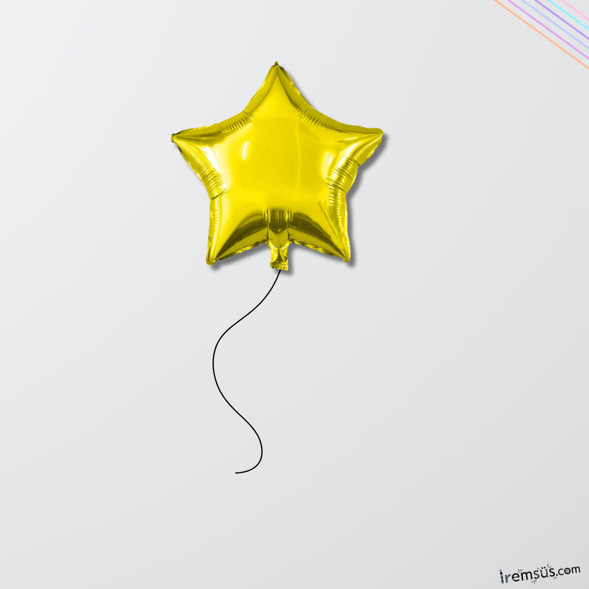 Gold Renk Folyo Yıldız Helyum Balon 45 Cm