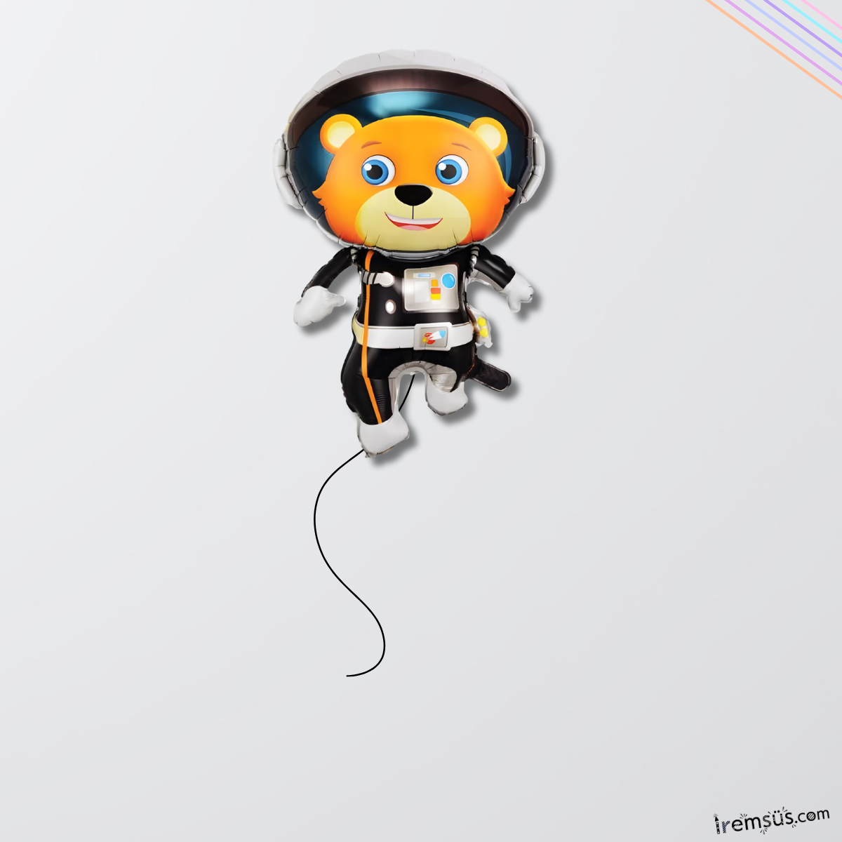 Ayıcık Astronot Folyo Helyum Balon 36'' 80 cm Uzay Konsept Folyo Balon Süsleme