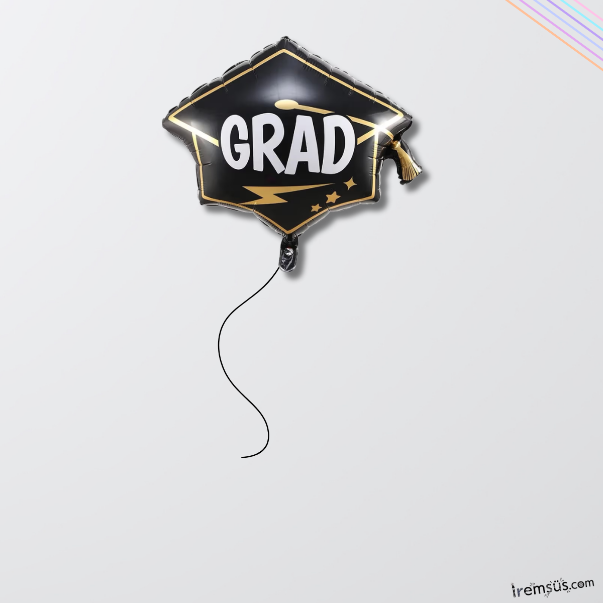 Grad Yazılı Kep Figür Folyo Helyum Balon 27''