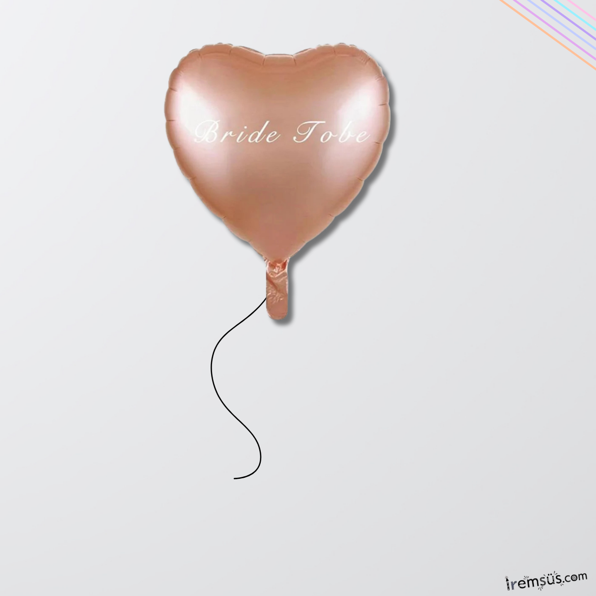 Bride To Be Yazılı Rose Gold Folyo Kalp Balon 45 Cm