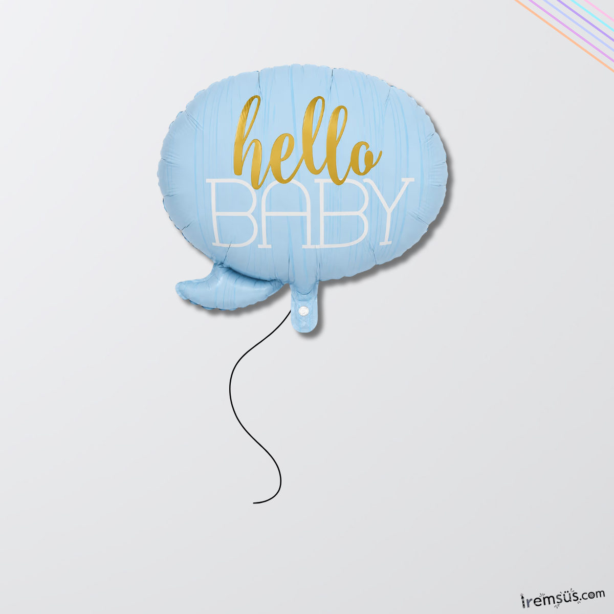 Hello Baby Folyo Helyum Balon Mavi Renk 24''