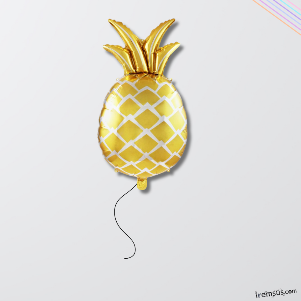 Ananas Figür Folyo Helyum Balon 24'' Ananas Konsept Doğum Günü Süslemesi Meyve Tema