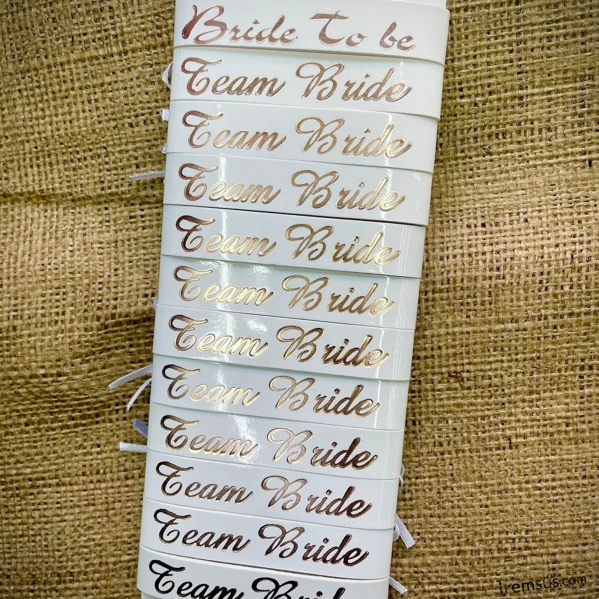 Bride To Be Partisi Beyaz Rose Konsept Bileklik 12 li Bekarlığa Veda Partisi Süslemesi
