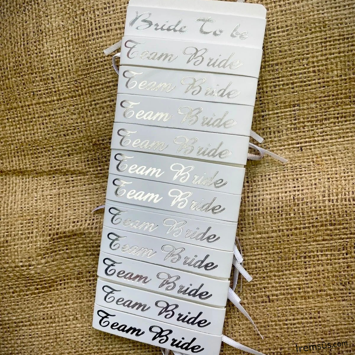 Bride To Be Partisi Beyaz Gümüş Konsept Bileklik 12 li Bekarlığa Veda Partisi Süslemesi
