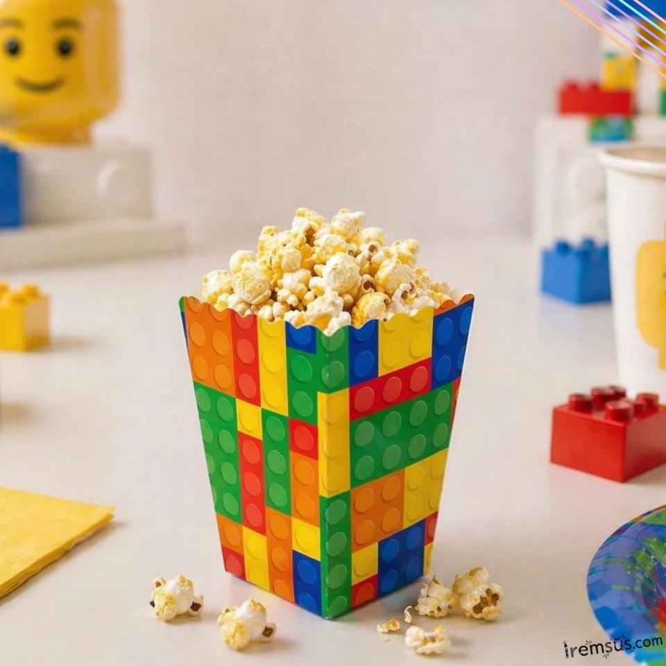 Bloklar Konsept Popcorn Mısır Kutusu 8 li