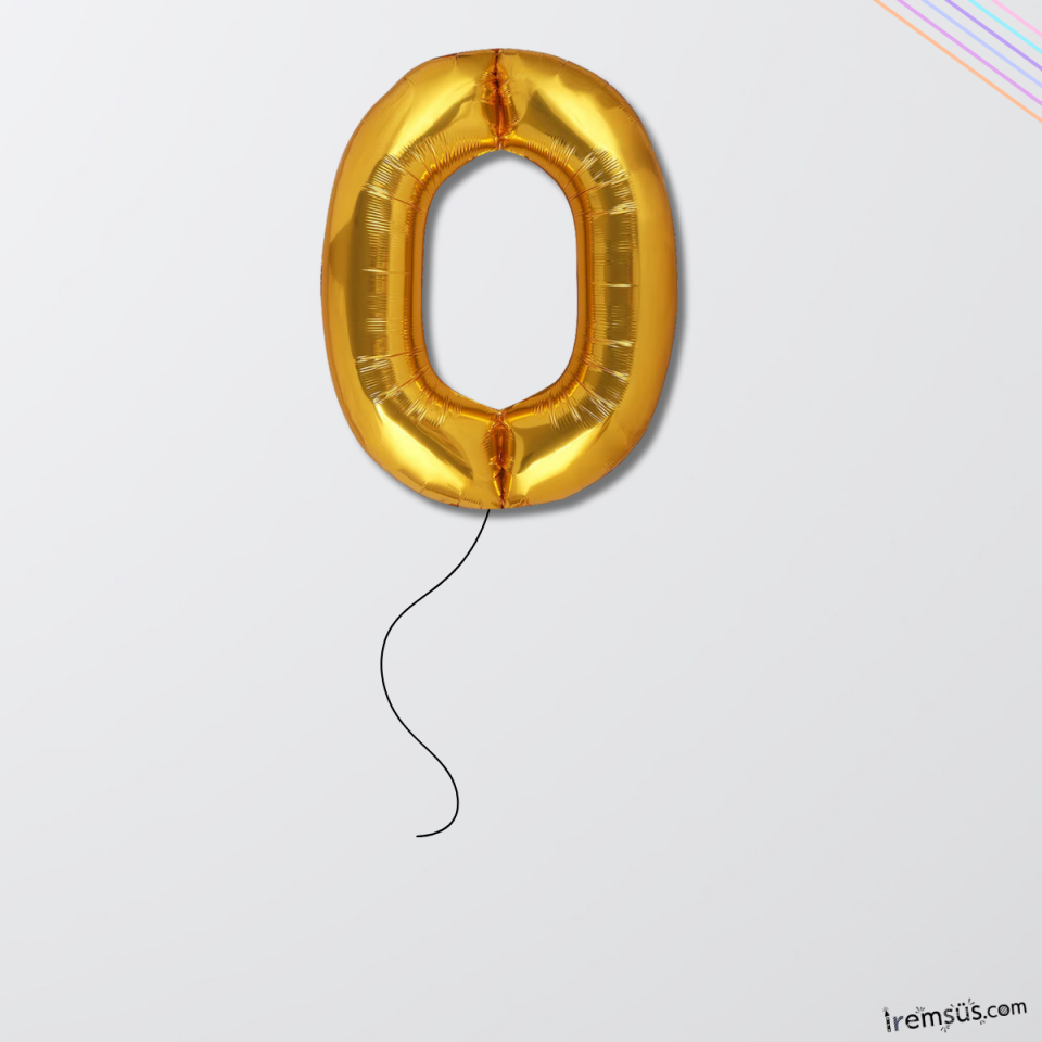 O-Ö Harfi Doğum Günü Gold Renk Folyo Helyum Balon 34'' 76 Cm O-Ö Harf Folyo Balon Gold Konsept