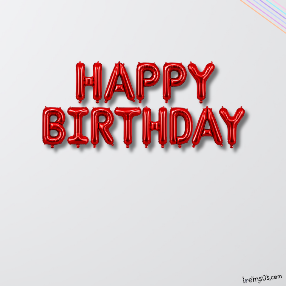 Happy Birthday Kırmızı Renk Folyo Harf Balon Seti 36 Cm