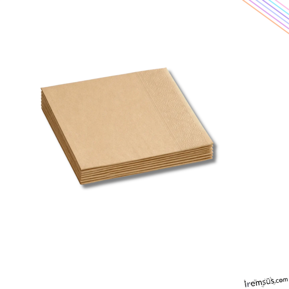 Gold Renkli Konsept Peçete 33*33 Cm 16 lı Gold Renk Parti Süslemesi