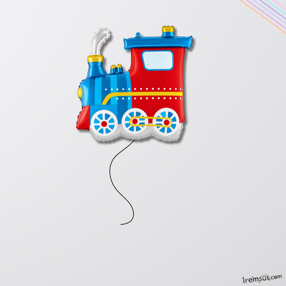 Tren Figür Folyo Helyum Balon 68*60 Cm Taşıt Konsept Folyo Figür Balon