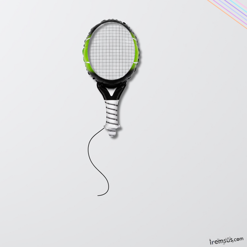 Tenis Raketi Folyo Helyum Balon 63 Cm Racket Folyo Balon