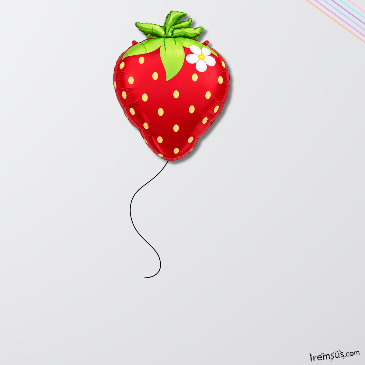 Çilek Figür Folyo Helyum Balon 62 Cm