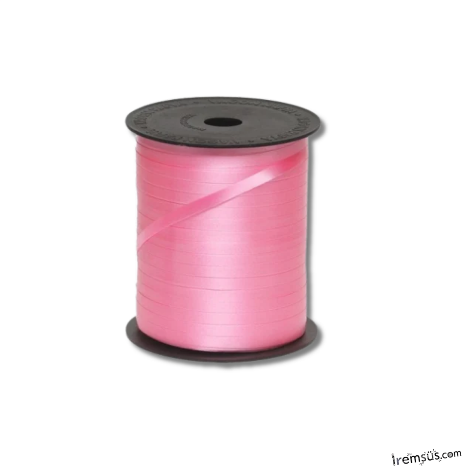Pembe Renk Rafya Şerit Kurdele 200 Metre ( En:8mm ) Balon Bağlama İpi Ve Süsleme Kurdelesi
