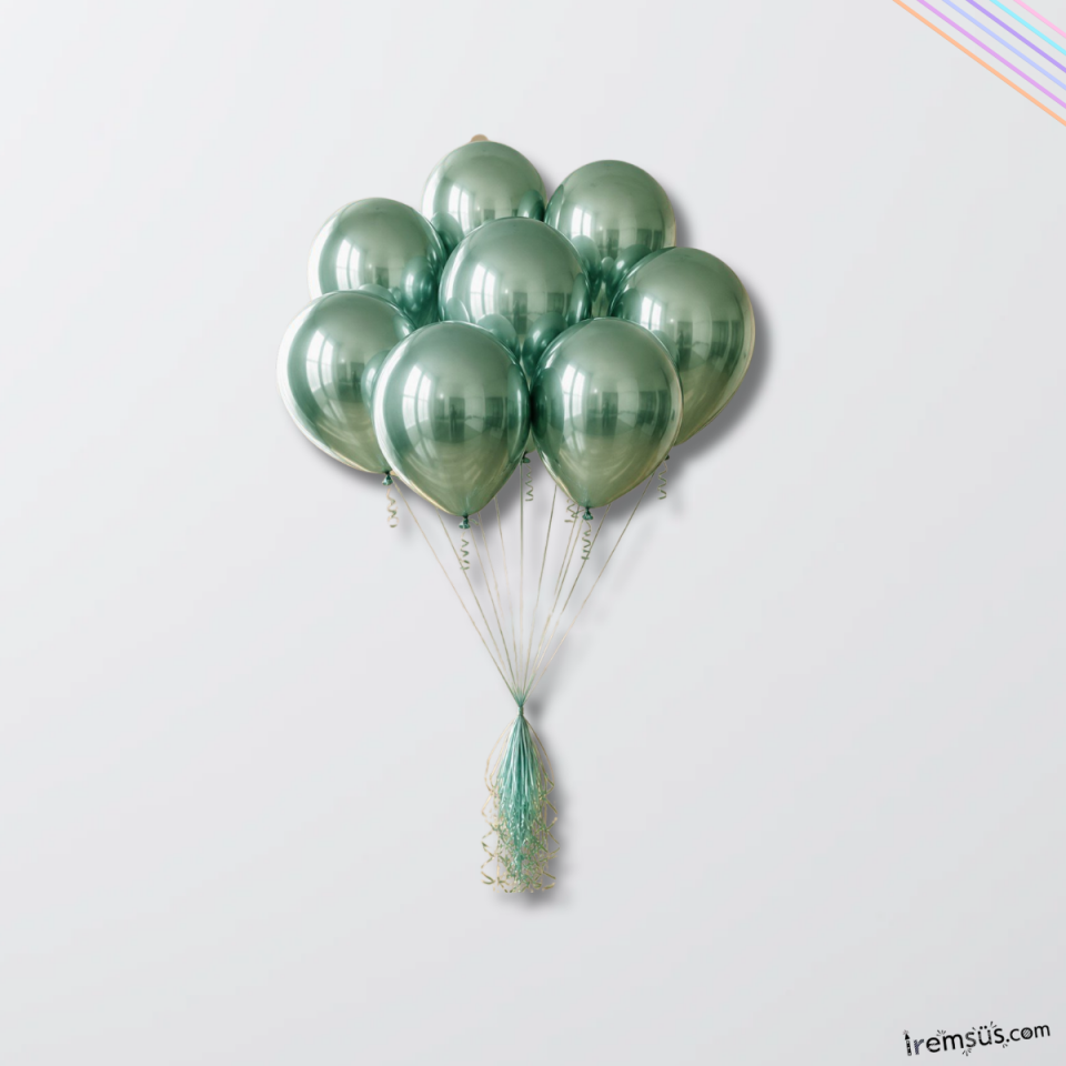 Krom Yeşil Renk Balon 5 adet 12''