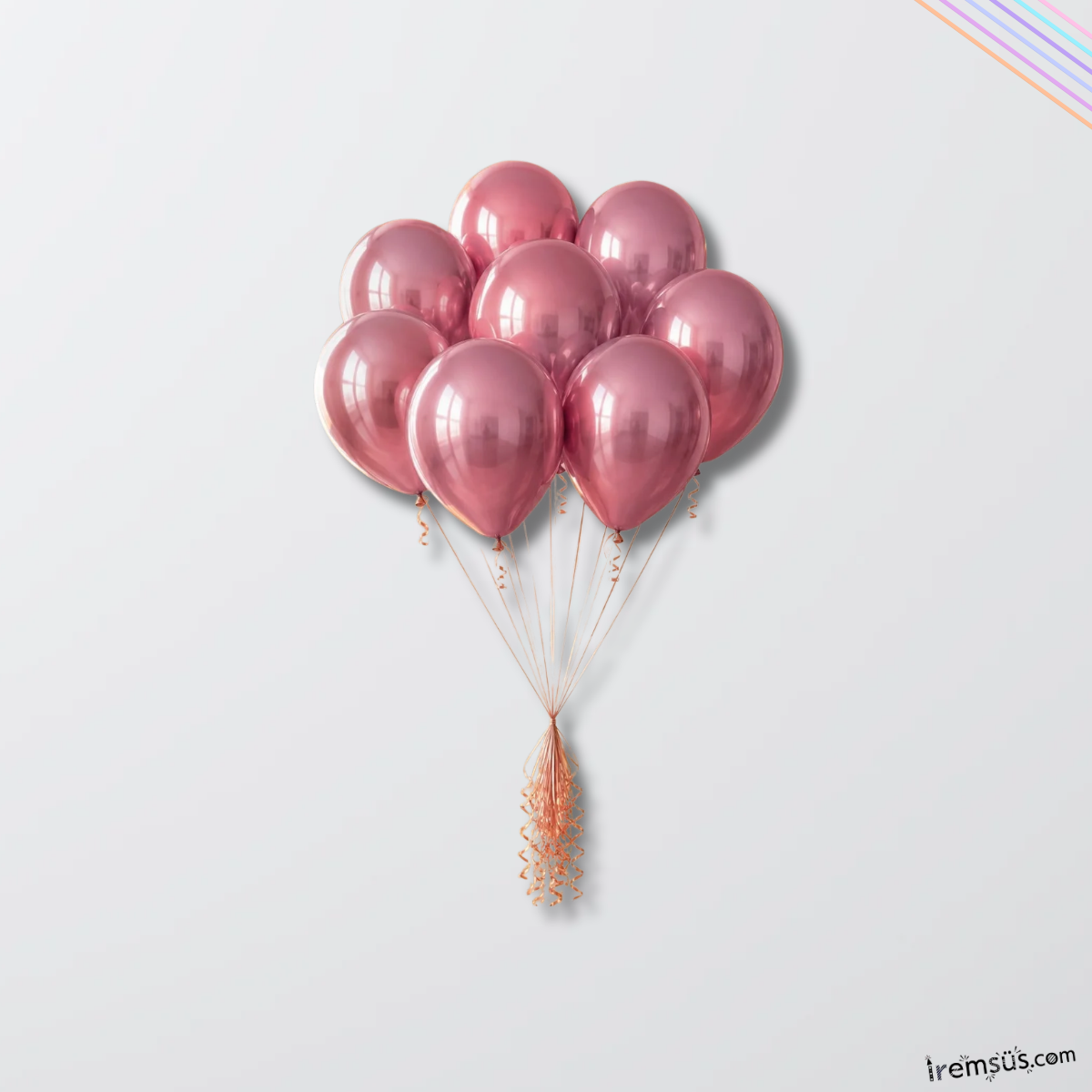 Krom Pembe Renk Balon 5 adet 12''