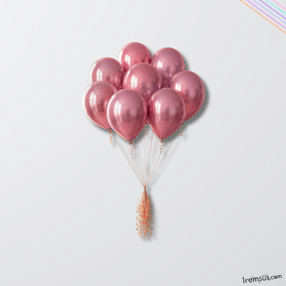 Krom Pembe Renk Balon 5 adet 12''