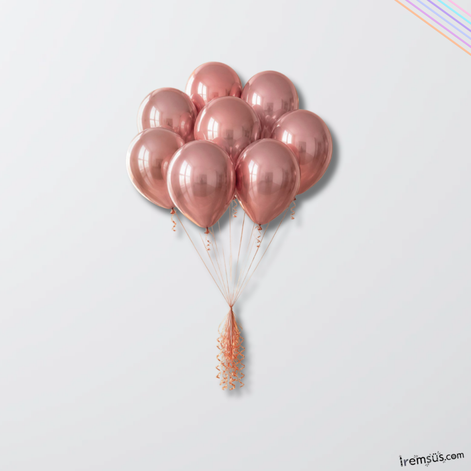 Krom Rose Renk Balon 5 adet 12''