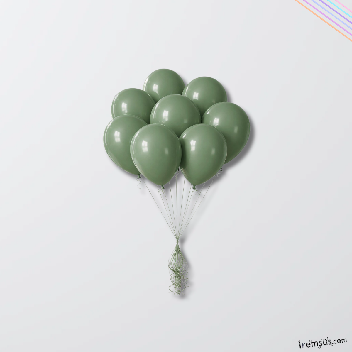 Küf Yeşil Renk Balon Pastel Ton 10 Adet 12''