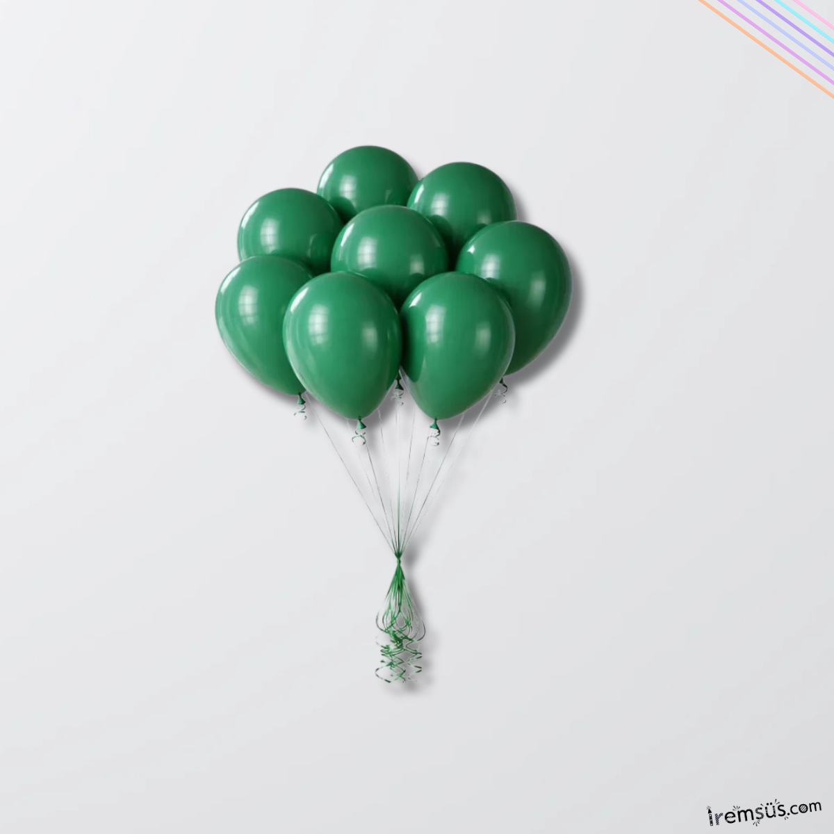 Koyu Yeşil Renk 10 Adet Balon Pastel Ton 12''