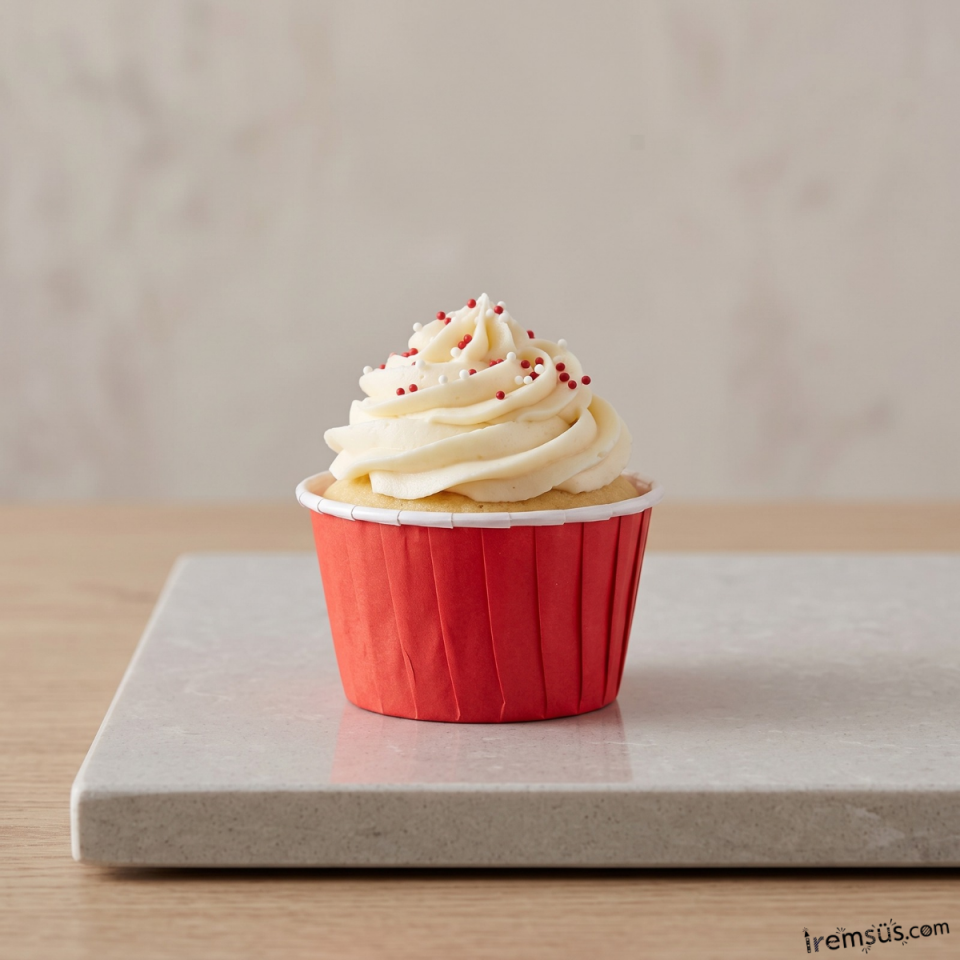 Muffin Cupcake Kalıbı Kapsülü Kırmızı Renk 20 Adet
