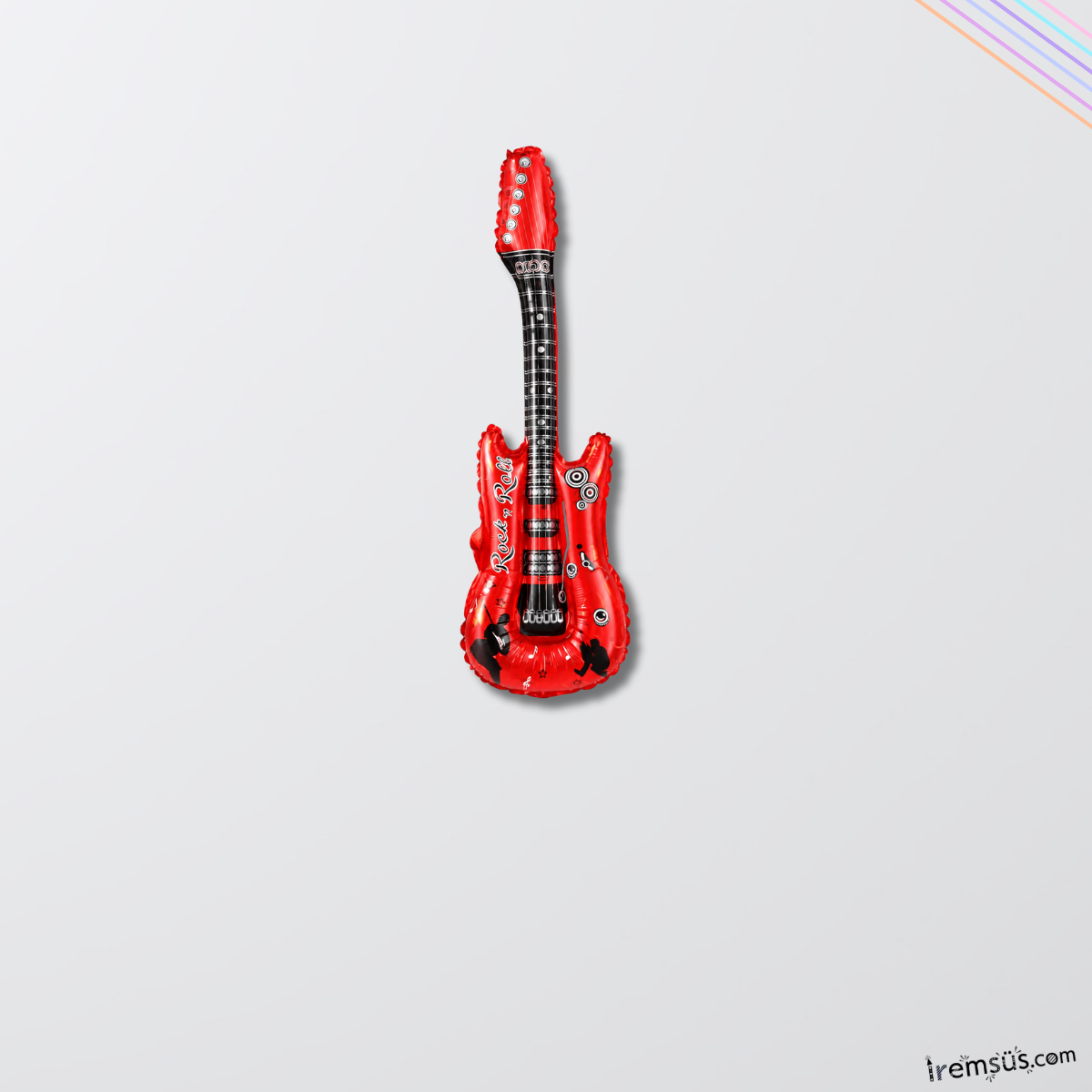 Kırmızı Renk Gitar Şekilli Folyo Balon 82 cm