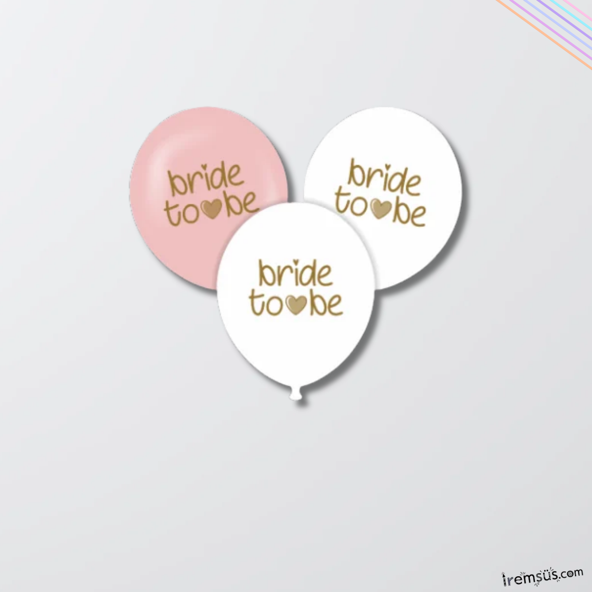 Bride To Be Yazılı Baskılı Beyaz Pembe Karışık Renk Balon 10 adet Bekarlığa Veda Partisi Süsleme