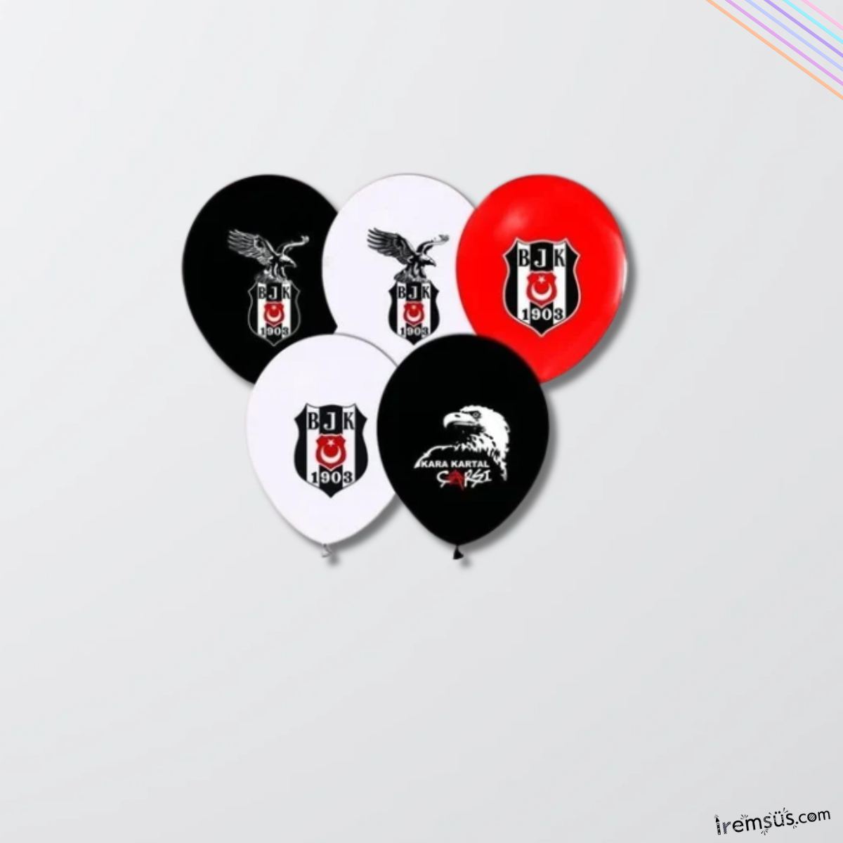 Beşiktaş Takım Logolu Baskılı Lisanslı Balon 10 adet. Beşiktaş Doğum Günü Süsleme