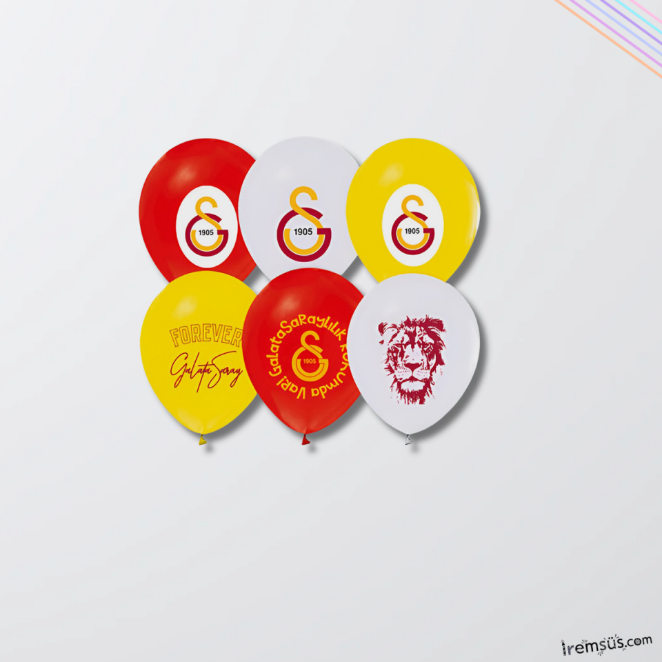 Galatasaray Takımı Logo Baskılı Lisanslı Balon 10 adet. Galatasaray Doğum Günü Süsleme