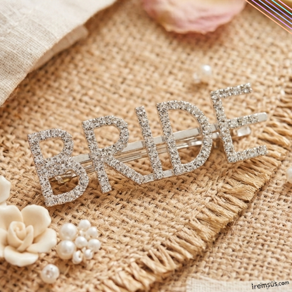 Bride Yazılı Taşlı Toka Bekarlığa Veda Tokası Gelin Tokası