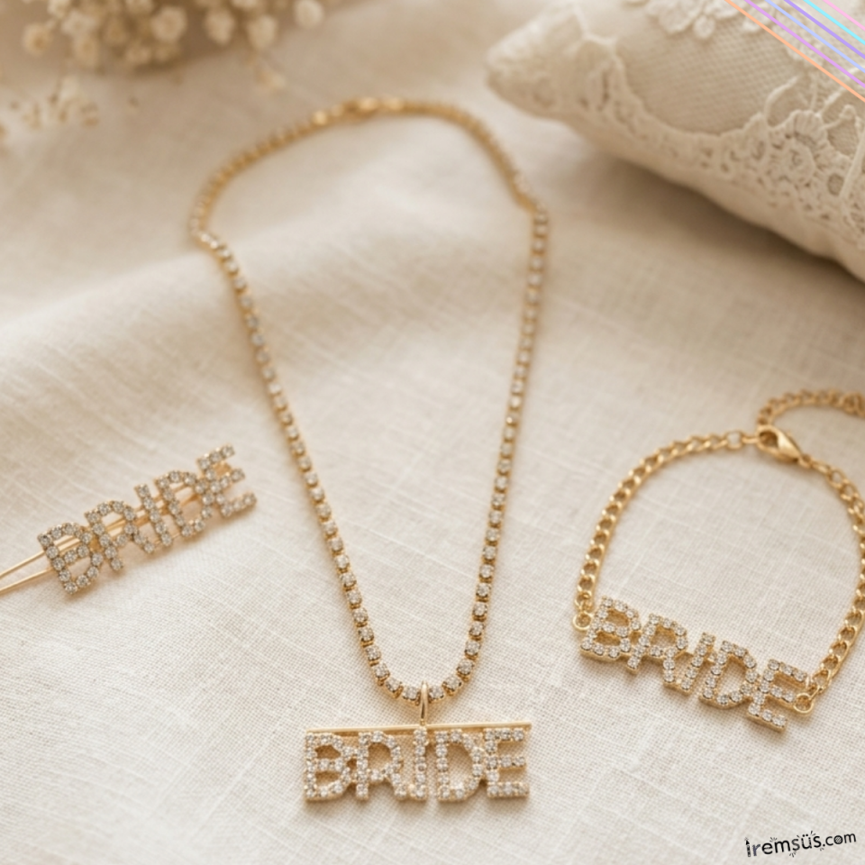 Bride To Be Partisi Taşlı Aksesuar Seti 3 lü Bekarlığa Veda Kolyesi