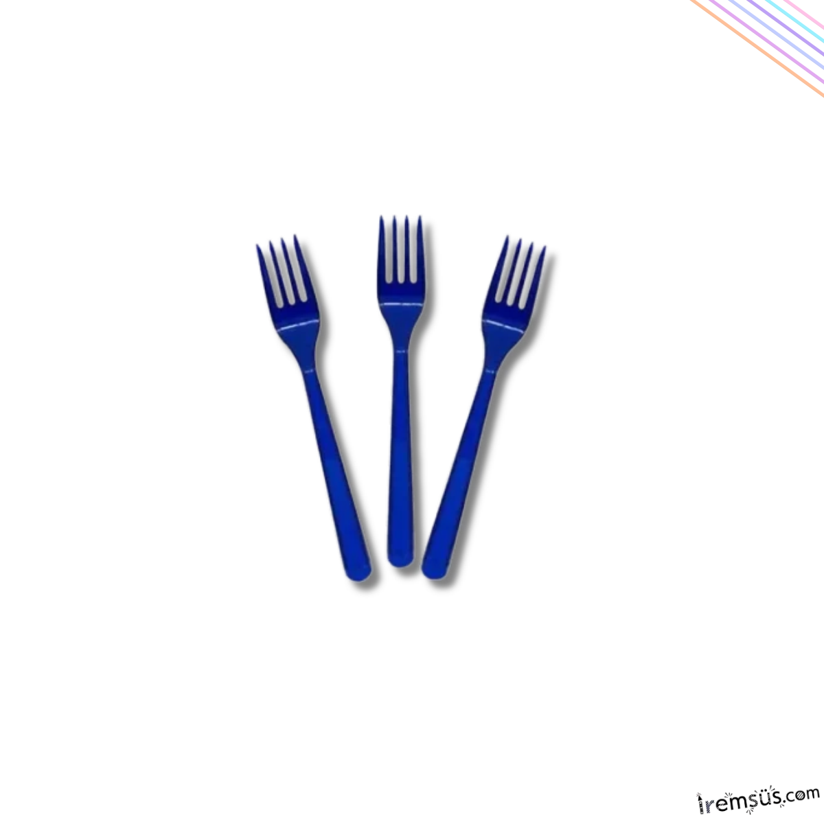 Lacivert Renk Plastik Çatal 25 Adet Lacivert Konsept Kullan At Kaliteli Çatal