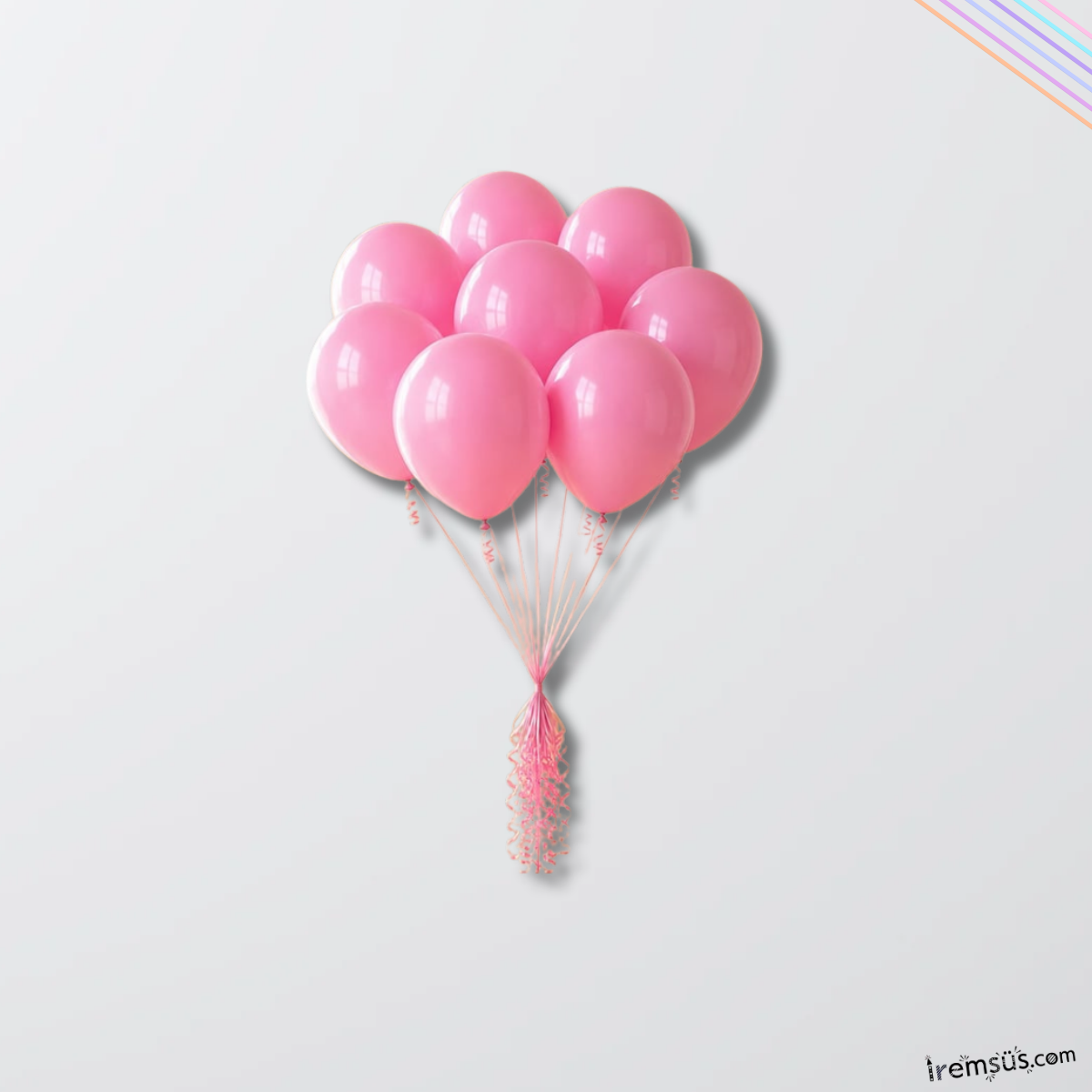 Pembe Renkli Pastel Ton Lateks Balon 10 Adet Pembe Konsept Doğum Günü Süsleme Balonu