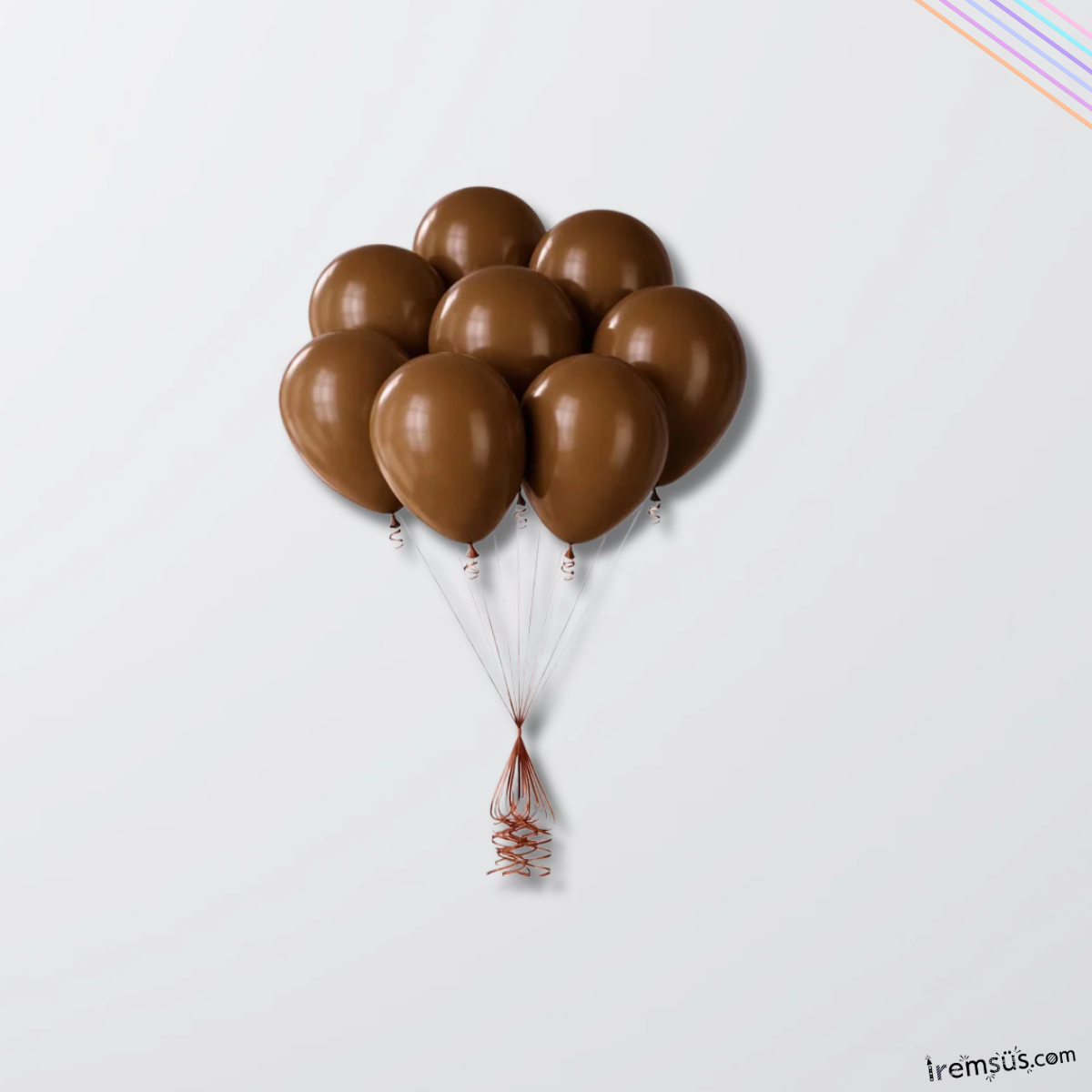 Kahverengi Renkli Pastel Ton Lateks Balon 10 Adet Kahverengi Konsept Doğum Günü Süsleme Balonu