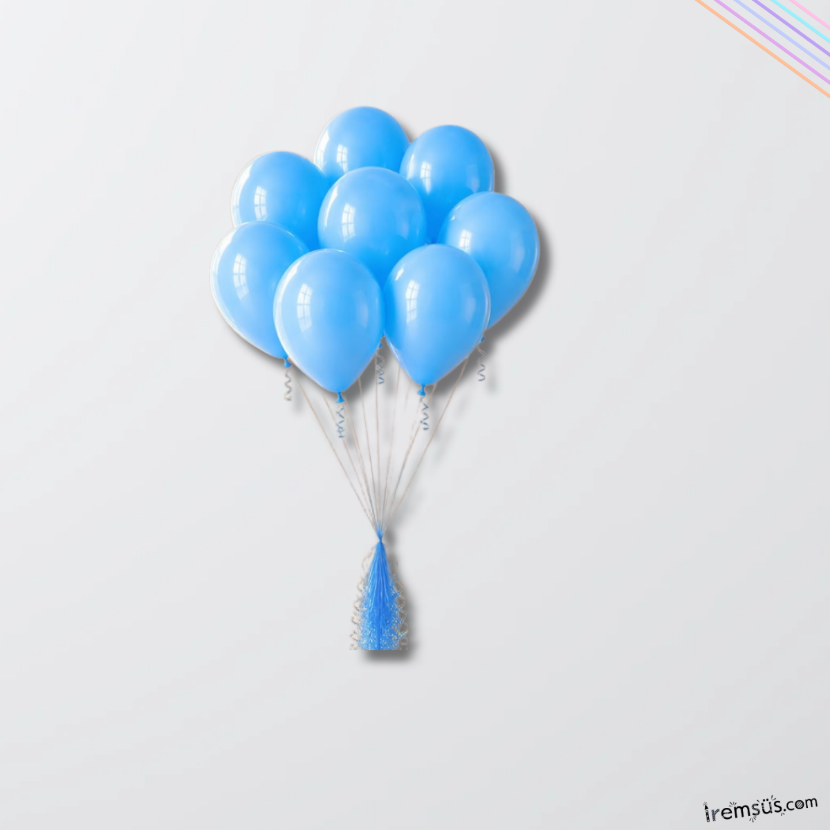Mavi Renk 10 Adet Balon Pastel Ton 12''