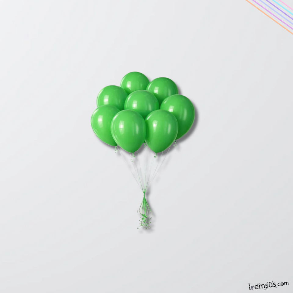 Açık Yeşil Renk 10 Adet Balon Pastel Ton 12''