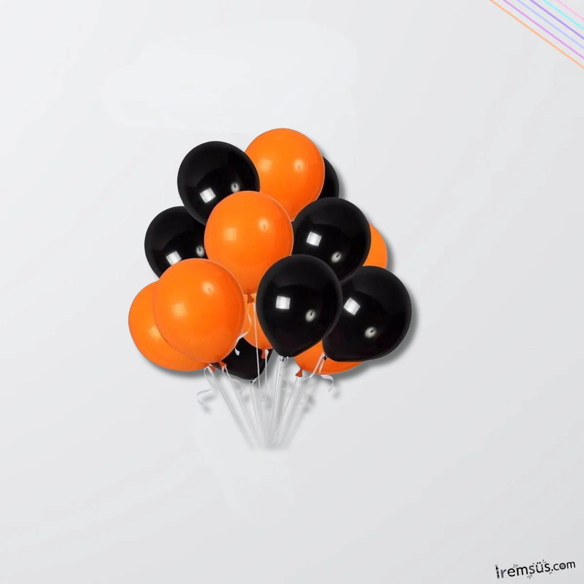Cadılar Bayramı Happy Halloween Renkleri Turuncu Siyah Karışık Balon 10 Adet Cadılar Bayramı Süsleme