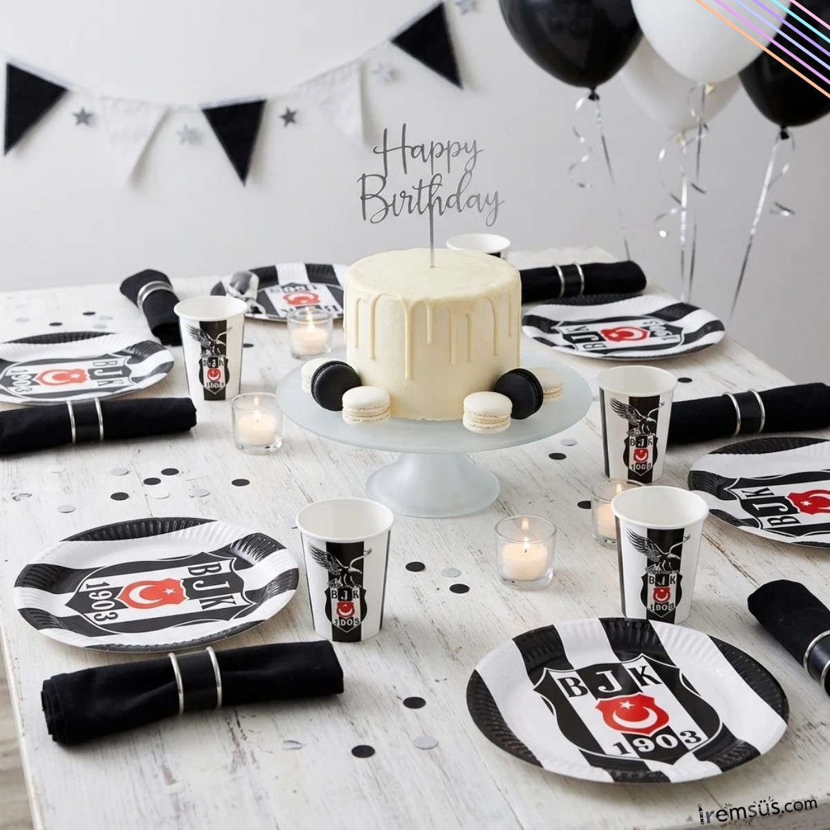 Beşiktaş Takımı Lisanslı Karton Tabak 8 li