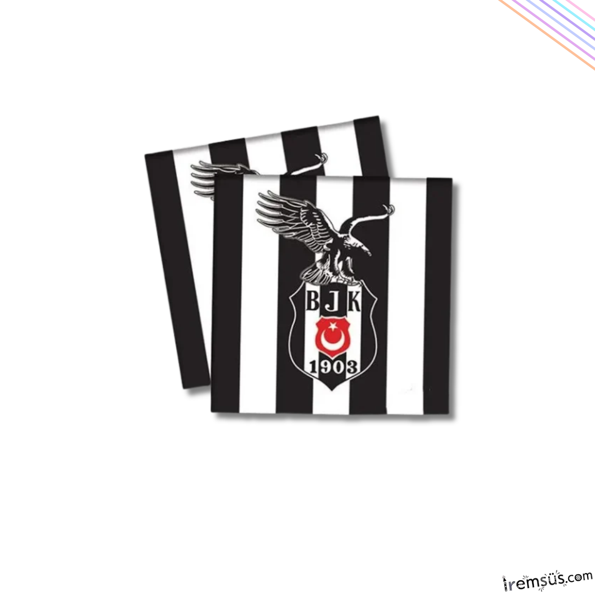 Beşiktaş Takımı Lisanslı Siyah Beyaz Peçete 33X33 (16'lı)