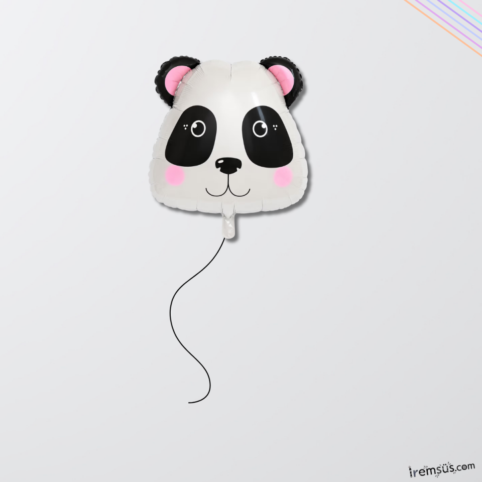 Panda Kafa Figürü Folyo Helyum Balon 18''